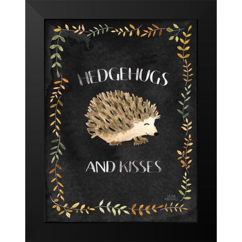 Woodland Whimsy X Black Black Modern Wood Framed Art Print by Marshall, Laura