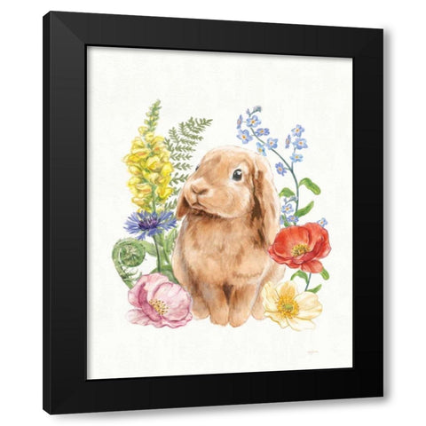 Sunny Bunny I FB Black Modern Wood Framed Art Print by Urban, Mary