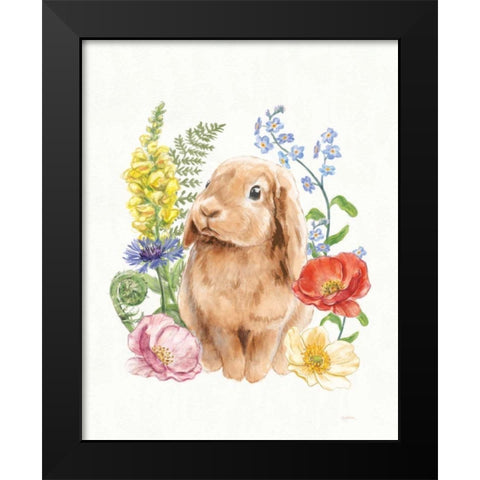 Sunny Bunny I FB Black Modern Wood Framed Art Print by Urban, Mary