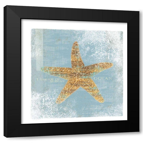 Serene Ocean - Wag Black Modern Wood Framed Art Print by Wild Apple Portfolio