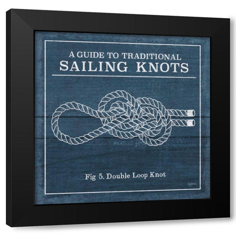 Vintage Sailing Knots V Black Modern Wood Framed Art Print by Urban, Mary