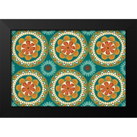 Flourish V Black Modern Wood Framed Art Print by Charron, Veronique