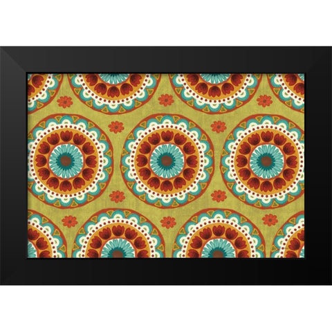 Flourish VI Black Modern Wood Framed Art Print by Charron, Veronique
