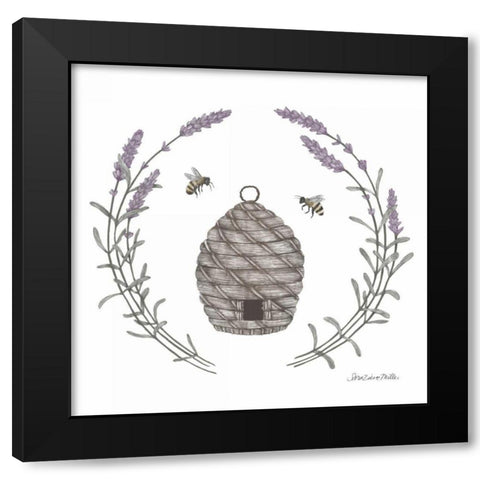 Happy to Bee Home II Black Modern Wood Framed Art Print by Miller, Sara Zieve