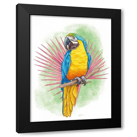 Tropical Flair I Black Modern Wood Framed Art Print with Double Matting by Urban, Mary