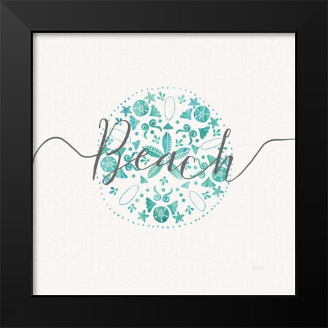 Sea Charms II Gray Words Black Modern Wood Framed Art Print by Charron, Veronique