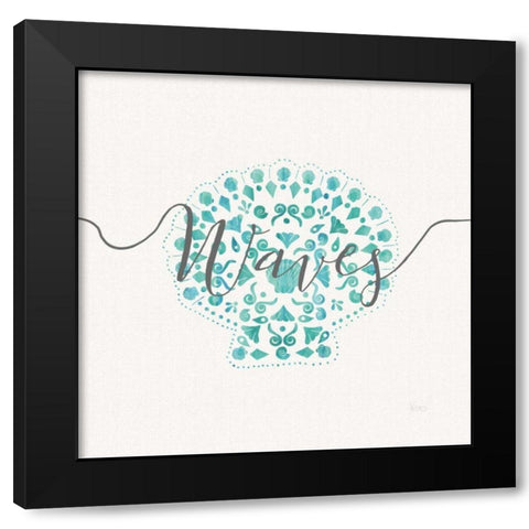 Sea Charms III Gray Words Black Modern Wood Framed Art Print by Charron, Veronique