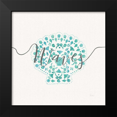 Sea Charms III Gray Words Black Modern Wood Framed Art Print by Charron, Veronique