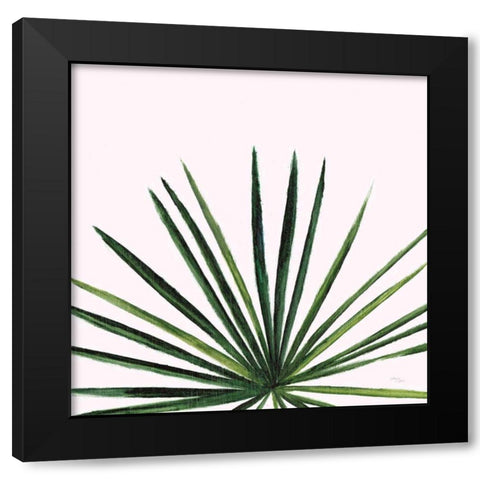 Statement Palms III Black Modern Wood Framed Art Print with Double Matting by Wellington Studio