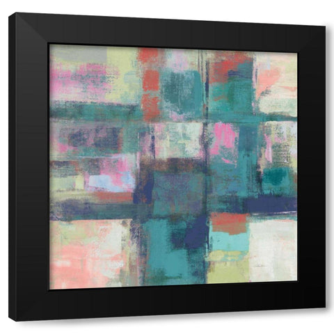 Island Hues I Crop Bright Black Modern Wood Framed Art Print with Double Matting by Vassileva, Silvia