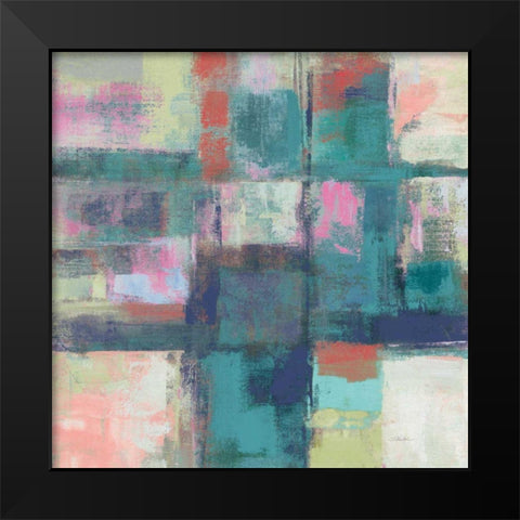 Island Hues I Crop Bright Black Modern Wood Framed Art Print by Vassileva, Silvia