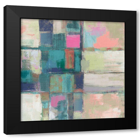 Island Hues II Crop Bright Black Modern Wood Framed Art Print with Double Matting by Vassileva, Silvia