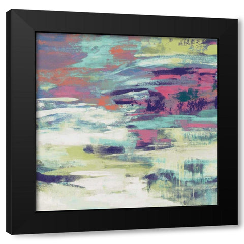 Bright Wave Black Modern Wood Framed Art Print with Double Matting by Vassileva, Silvia