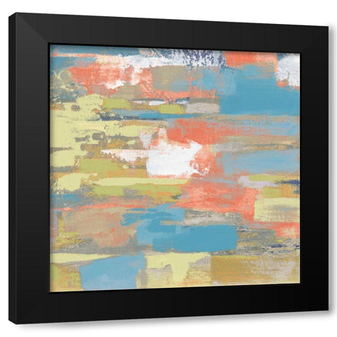 Urban Walkway III Bright Black Modern Wood Framed Art Print with Double Matting by Vassileva, Silvia