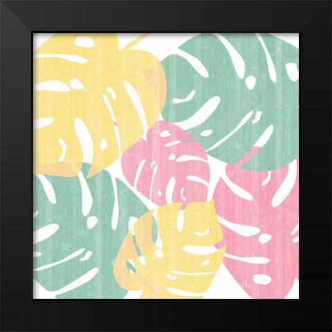 Monstera I Bright on White Black Modern Wood Framed Art Print by Adams, Sarah