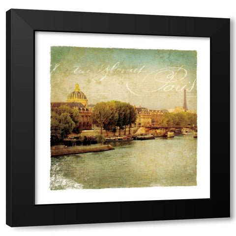 Golden Age of Paris V Black Modern Wood Framed Art Print with Double Matting by Wild Apple Portfolio