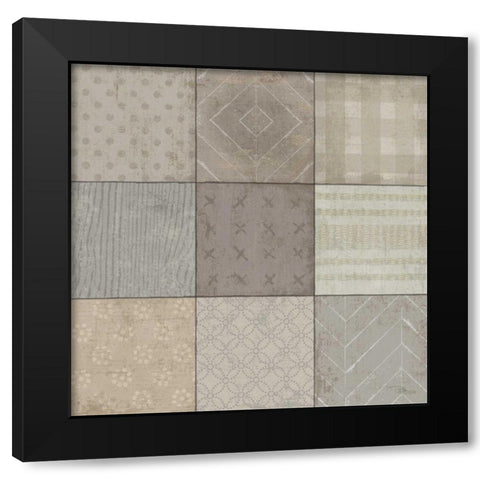 Country Collage I Black Modern Wood Framed Art Print with Double Matting by Pela Studio