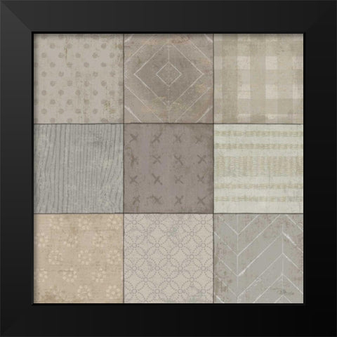Country Collage I Black Modern Wood Framed Art Print by Pela Studio
