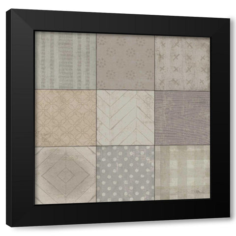 Country Collage II Black Modern Wood Framed Art Print with Double Matting by Pela Studio