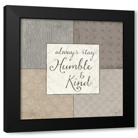 Country Collage V Black Modern Wood Framed Art Print with Double Matting by Pela Studio