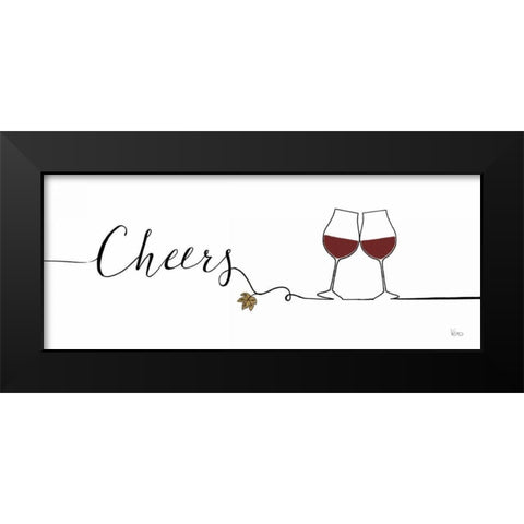 Underlined Wine I Black Modern Wood Framed Art Print by Charron, Veronique