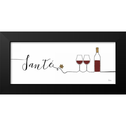 Underlined Wine II Black Modern Wood Framed Art Print by Charron, Veronique