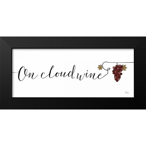 Underlined Wine IV Black Modern Wood Framed Art Print by Charron, Veronique