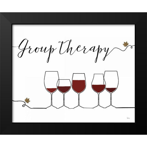 Underlined Wine IX Black Modern Wood Framed Art Print by Charron, Veronique