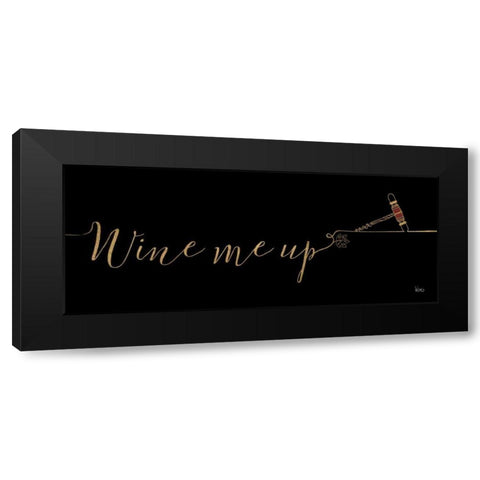 Underlined Wine III Black Black Modern Wood Framed Art Print with Double Matting by Charron, Veronique