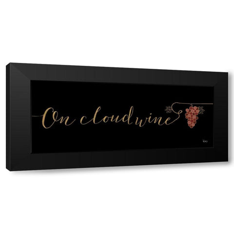 Underlined Wine IV Black Black Modern Wood Framed Art Print by Charron, Veronique