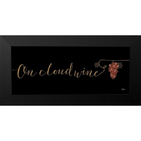 Underlined Wine IV Black Black Modern Wood Framed Art Print by Charron, Veronique