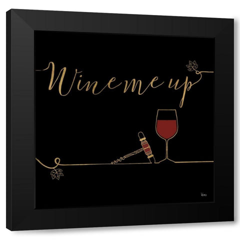 Underlined Wine VII Black Black Modern Wood Framed Art Print with Double Matting by Charron, Veronique