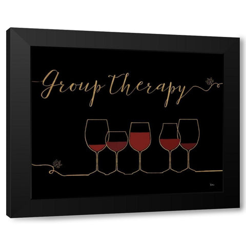 Underlined Wine IX Black Black Modern Wood Framed Art Print with Double Matting by Charron, Veronique
