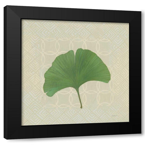Forest Leaves IV no Lines Black Modern Wood Framed Art Print with Double Matting by Lovell, Kathrine