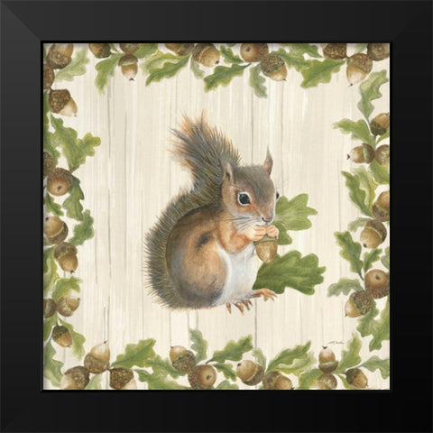 Woodland Critter I Black Modern Wood Framed Art Print by Ducklow, Patsy