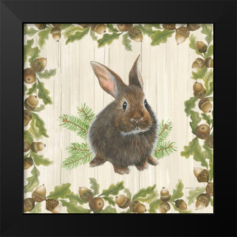 Woodland Critter IV Black Modern Wood Framed Art Print by Ducklow, Patsy