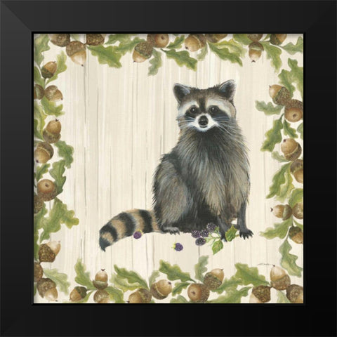 Woodland Critter V Black Modern Wood Framed Art Print by Ducklow, Patsy