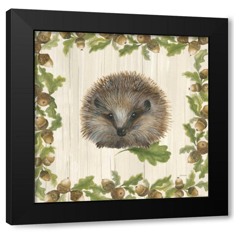 Woodland Critter VI Black Modern Wood Framed Art Print with Double Matting by Ducklow, Patsy