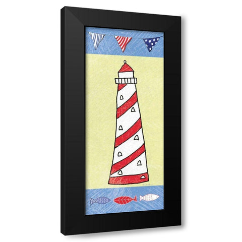 Coastal Lighthouse II Black Modern Wood Framed Art Print by Zaman, Farida