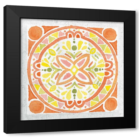 Citrus Tile I v2 Black Modern Wood Framed Art Print by DeNeige, Elyse