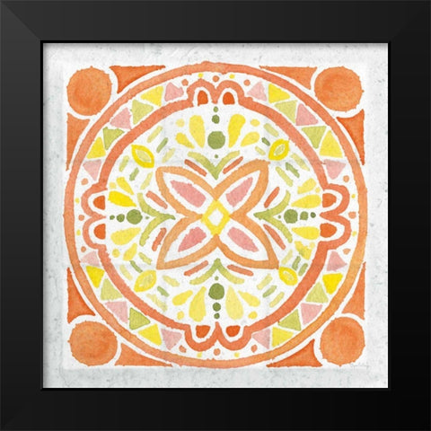 Citrus Tile I v2 Black Modern Wood Framed Art Print by DeNeige, Elyse