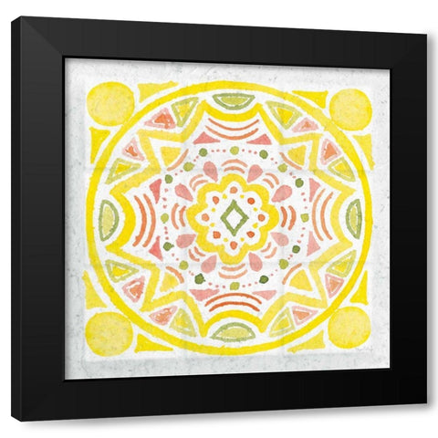 Citrus Tile II v2 Black Modern Wood Framed Art Print by DeNeige, Elyse