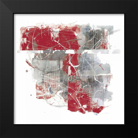 Moving In and Out of Traffic II Red Grey Black Modern Wood Framed Art Print by Schick, Mike