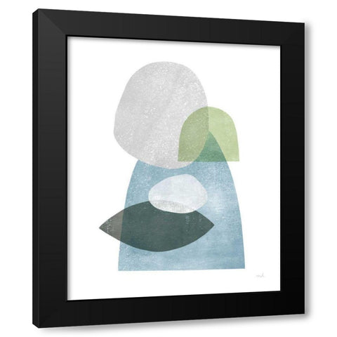 Whispers III Black Modern Wood Framed Art Print by Hershey, Moira