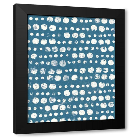 Mark Making Tile Pattern II Light Blue Crop Black Modern Wood Framed Art Print by Hershey, Moira