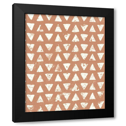 Mark Making Tile Pattern IV Rust Crop Black Modern Wood Framed Art Print with Double Matting by Hershey, Moira