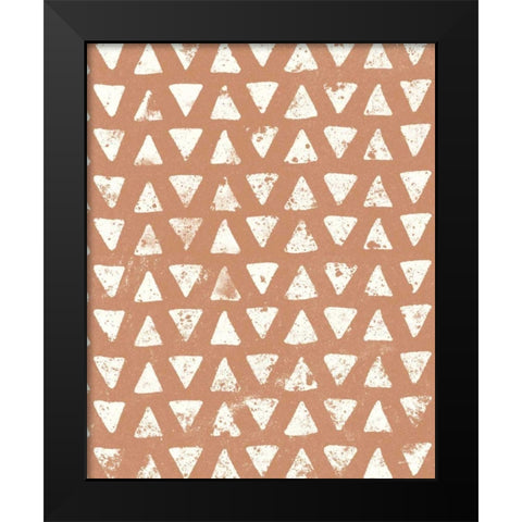 Mark Making Tile Pattern IV Rust Crop Black Modern Wood Framed Art Print by Hershey, Moira