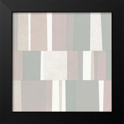 Pastel Abstract Black Modern Wood Framed Art Print by Mullan, Michael