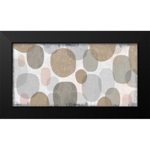 Pastel Drips Black Modern Wood Framed Art Print by Mullan, Michael
