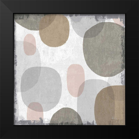 Pastel Drips I Black Modern Wood Framed Art Print by Mullan, Michael